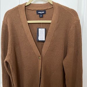 NWT Lands' End 100% cotton cardigan sweater